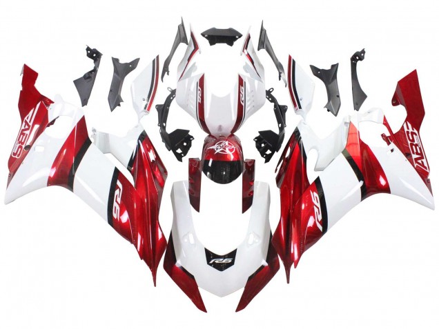 Comprare Carena Moto Yamaha YZF 600 R6 2017-2023 - Bianco Rosso Nero
