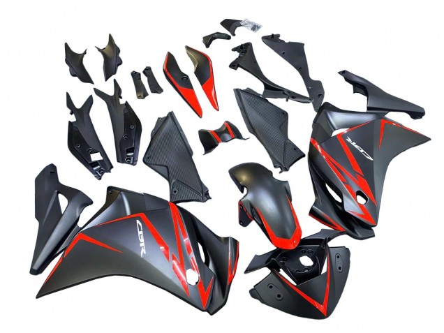 Comprare Carena Moto Honda CBR250RR 2011-2015 - Nero Opaco Rosso Banda