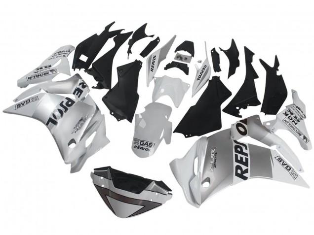 Comprare Carena Moto Honda CBR250RR 2011-2015 - Argento Bianco Nero Repsol