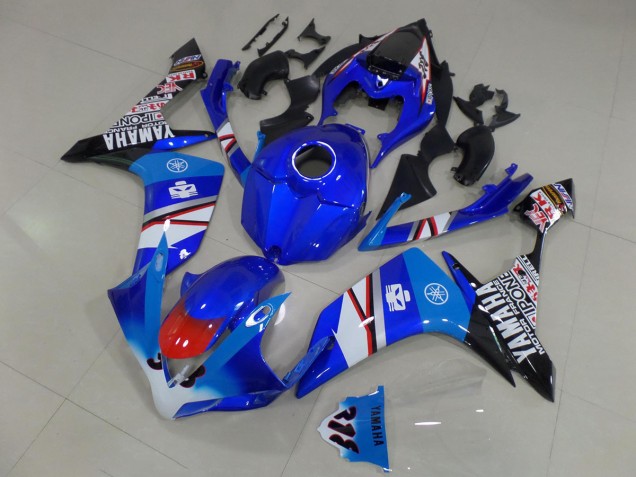Comprare Carena Moto Yamaha YZF R1 2007-2008 - Blu Bianco Rosso Nero
