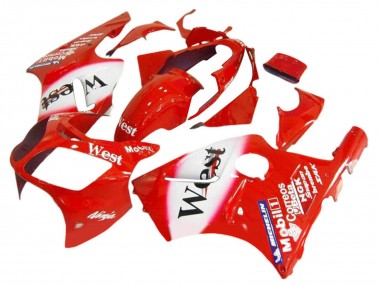 Comprare Carena Moto Kawasaki ZX12R 2000-2001 - Rosso Bianco Nero West