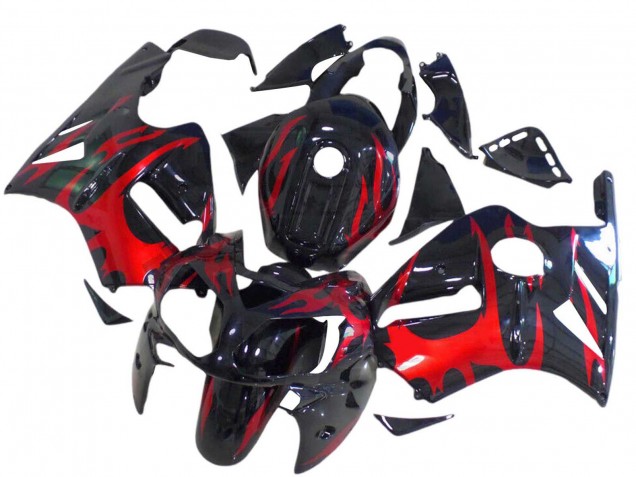 Comprare Carena Moto Kawasaki ZX12R 2000-2001 - Nero Lucido Rosso