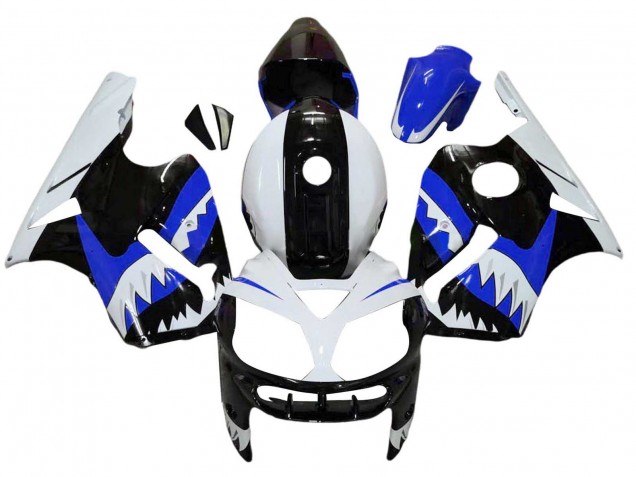 Comprare Carena Moto Kawasaki ZX12R 2002-2006 - Bianco Blu Nero Squalo