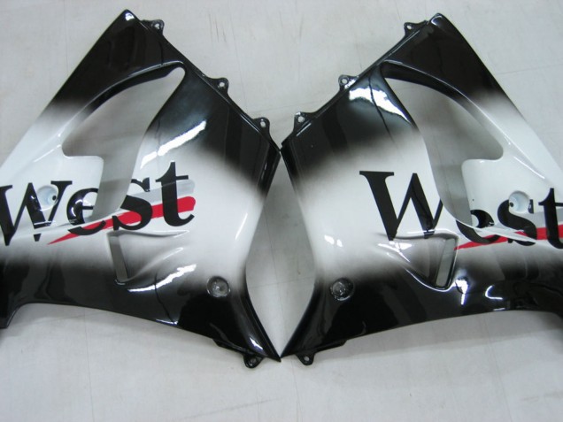 Comprare Carena Moto Kawasaki ZX9R 2000-2001 - Nero Lucido Bianco West