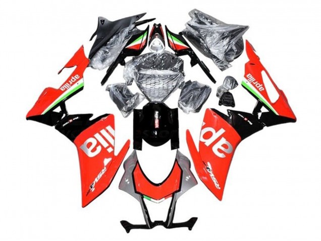 Comprare Carena Moto Aprilia RSV4 1000 2009-2015 - Rosso Argento Nero Verde Bianco