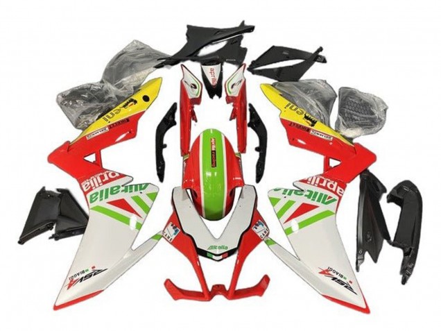Comprare Carena Moto Aprilia RSV4 1000 2009-2015 - Bianco Rosso Verde Giallo