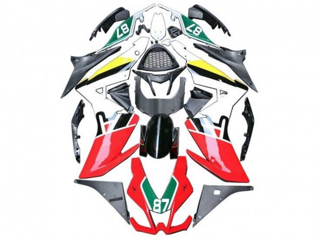 Comprare Carena Moto Aprilia RSV4 1000 2009-2015 - Rosso Bianco Nero Verde Giallo 87