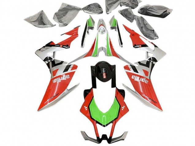 Comprare Carena Moto Aprilia RSV4 1000 2016-2020 - Rosso Argento Nero Verde