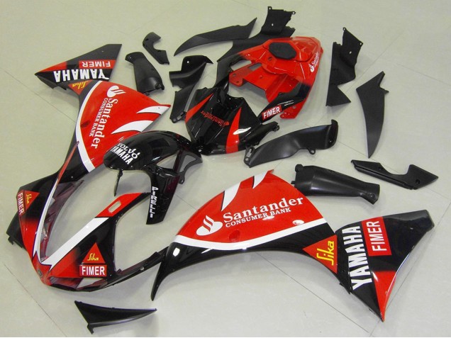 Comprare Carena Moto Yamaha YZF R1 2009-2011 - Rosso Nero Bianco Santander Fimer