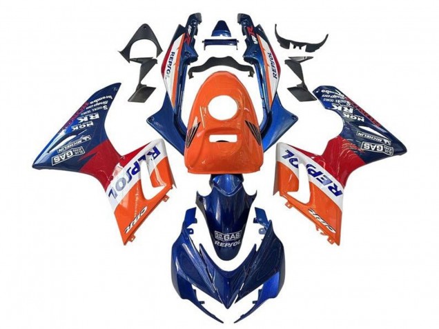 Comprare Carena Moto Honda CBR125R 2002-2006 - Arancia Bianco Rosso Blu Repsol