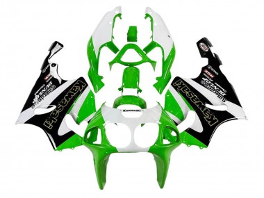 Comprare Carena Moto Kawasaki ZX7R 1996-2003 - Bianco Verde Nero Oro Silkolene Dunlop
