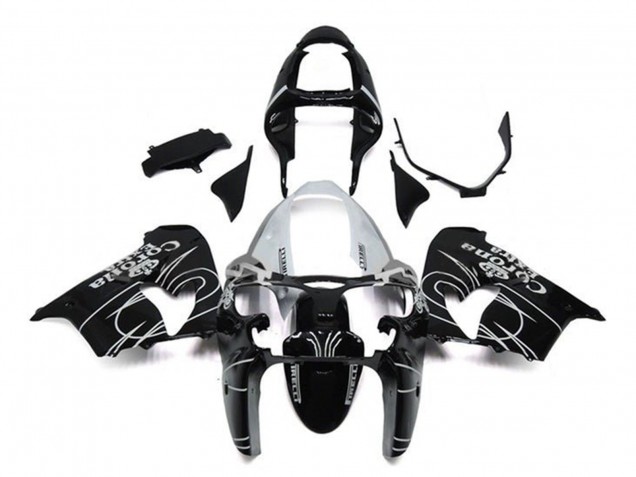 Comprare Carena Moto Kawasaki ZX9R 2002-2003 - Nero Lucido Bianco Corona Extra