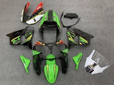 Comprare Carena Moto Kawasaki ZX9R 2002-2003 - Verde Nero Giallo Arancia
