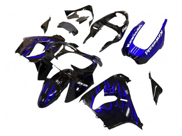 Comprare Carena Moto Kawasaki ZX9R 2002-2003 - Nero Bianco Blu Fiamma