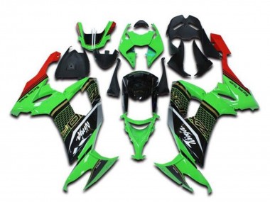 Comprare Carena Moto Kawasaki ZX10R 2008-2010 - Verde Nero Rosso Bianco Honeycomb