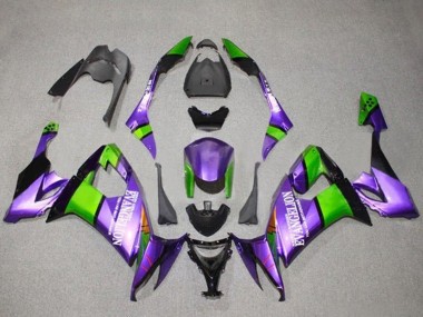 Comprare Carena Moto Kawasaki ZX10R 2008-2010 - Viola Verde Nero Evangelion
