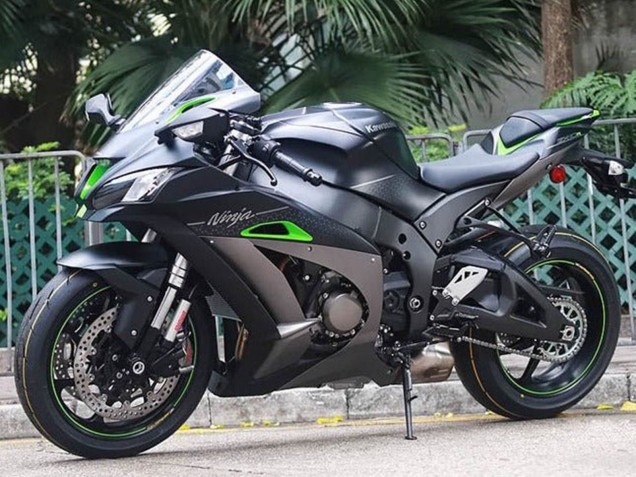 Comprare Carena Moto Kawasaki ZX10R 2016-2020 - Nero Opaco Verde Argento