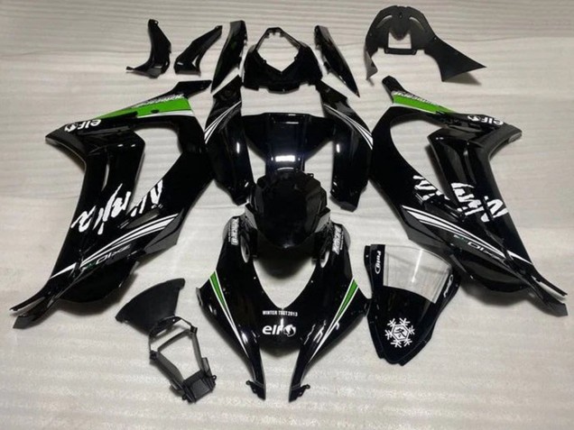 Comprare Carena Moto Kawasaki ZX10R 2016-2020 - Nero Lucido Bianco Verde Banda Nevicare
