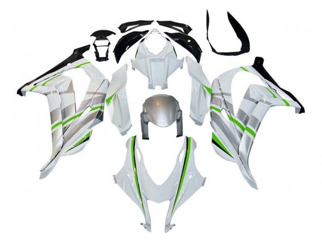 Comprare Carena Moto Kawasaki ZX10R 2016-2020 - Bianco Argento Verde Banda
