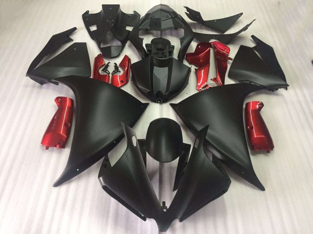 Comprare Carena Moto Yamaha YZF R1 2012-2014 - Nero Opaco Lucido Rosso