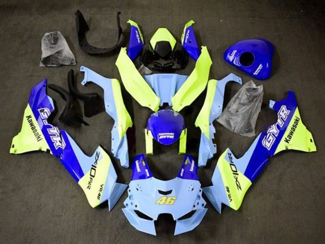 Comprare Carena Moto Kawasaki ZX10R 2021-2025 - Blu Giallo GYTR 46