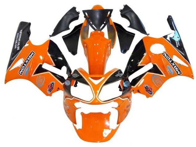 Comprare Carena Moto Kawasaki ZX12R 2000-2001 - Arancia Nero Bianco Maxton
