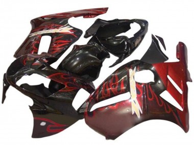 Comprare Carena Moto Kawasaki ZX12R 2000-2001 - Nero Lucido Rosso Fiamma