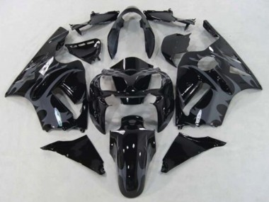 Comprare Carena Moto Kawasaki ZX12R 2002-2006 - Nero Lucido Grigio Tribal