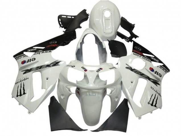 Comprare Carena Moto Kawasaki ZX12R 2002-2006 - Bianco Perla Nero Elf Mostro