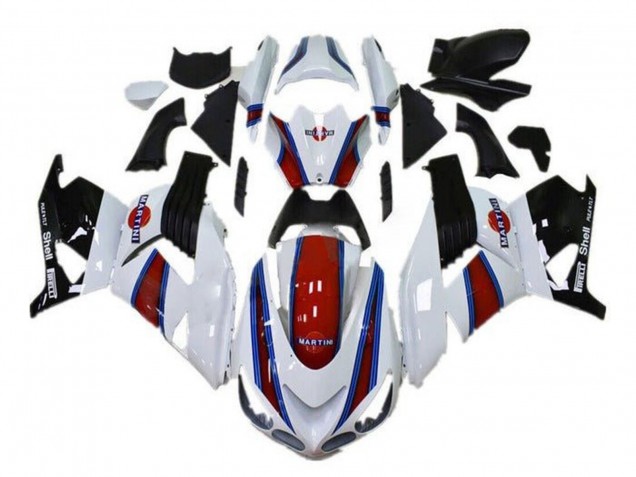 Comprare Carena Moto Kawasaki ZX14R ZZR1400 2006-2011 - Bianco Rosso Blu Nero Martini