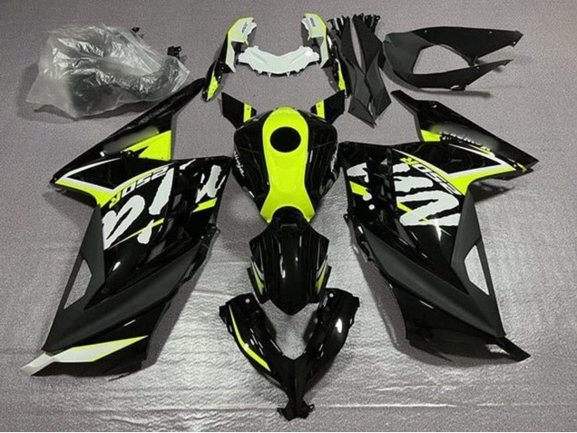 Comprare Carene Moto Kawasaki EX300 2013-2017 - Nero Lucido Neon Giallo Bianco