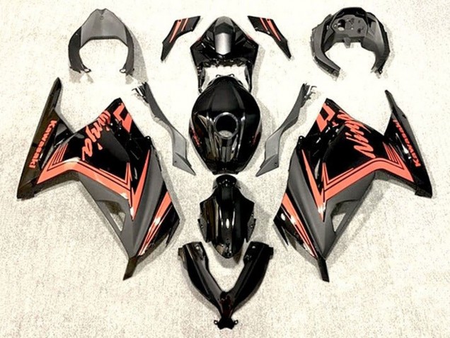 Comprare Carena Moto Kawasaki EX300 2013-2024 - Nero Lucido Arancia