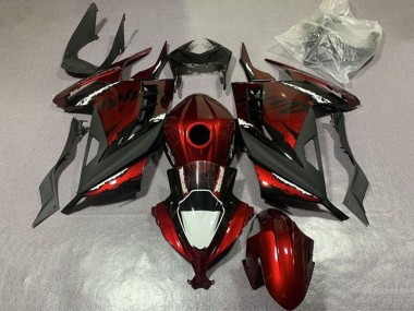 Comprare Carena Moto Kawasaki EX300 2013-2024 - Rosso Nero Bianco
