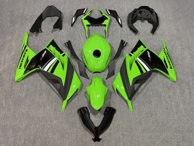 Comprare Carena Moto Kawasaki EX300 2013-2024 - Verde Bianco Nero Banda