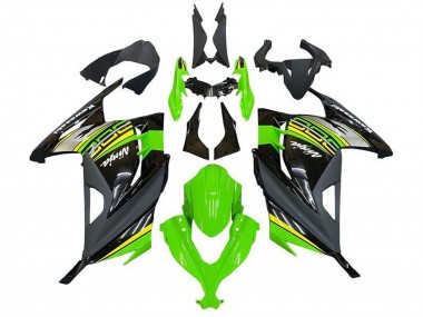Comprare Carena Moto Kawasaki EX300 2013-2024 - Verde Nero Argento Giallo