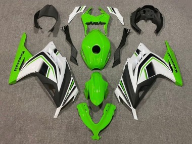 Comprare Carena Moto Kawasaki EX300 2013-2024 - Verde Bianco Nero Banda