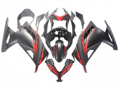 Comprare Carena Moto Kawasaki EX300 2013-2024 - Nero Opaco Rosso