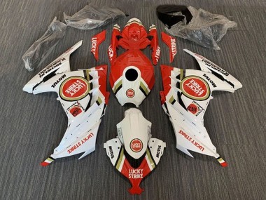 Comprare Carena Moto Kawasaki EX300 2013-2024 - Bianco Rosso Lucky Strike