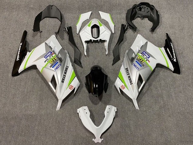 Comprare Carena Moto Kawasaki EX300 2013-2024 - Bianco Argento Verde Nero
