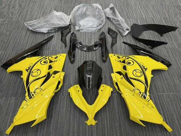 Comprare Carene Moto Kawasaki EX300 2013-2017 - Giallo Nero Cerchi