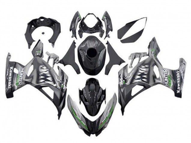 Comprare Carena Moto Kawasaki Ninja 400 2018-2024 - Nardo Grigio Nero Squalo