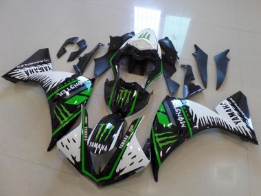 Comprare Carena Moto Yamaha YZF R1 2012-2014 - Bianco Nero Verde Mostro