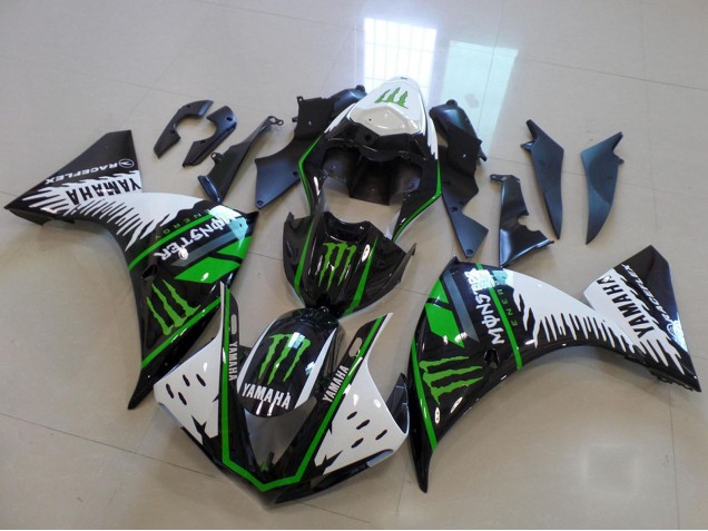 Comprare Carena Moto Yamaha YZF R1 2012-2014 - Bianco Nero Verde Mostro