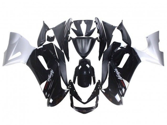Comprare Carena Moto Kawasaki Ninja 650 EX650 2006-2008 - Nero Lucido Bianco