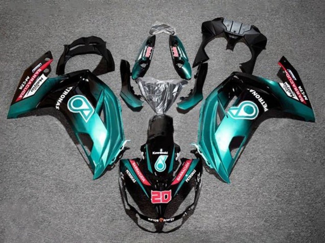 Comprare Carena Moto Kawasaki Ninja 650 EX650 2012-2016 - Blu Nero Lucido Petronas