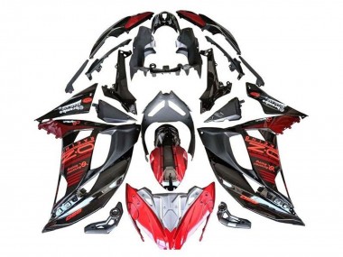 Comprare Carena Moto Kawasaki Ninja 650 EX650 2017-2019 - Rosso Nero Argento