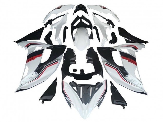 Comprare Carena Moto Kawasaki Ninja 650 EX650 2017-2019 - Bianco Rosso Nero Banda