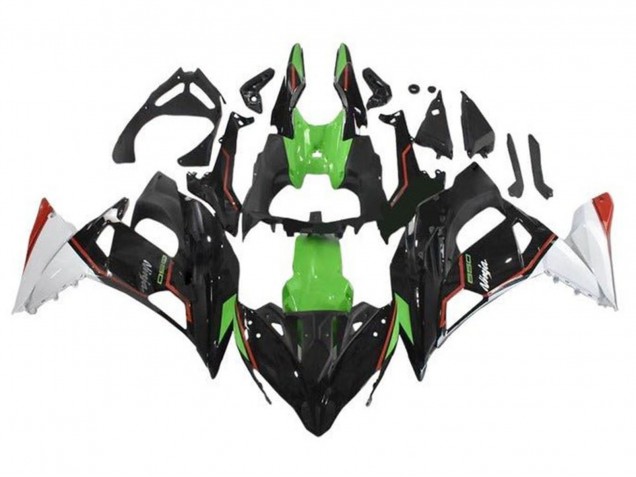 Comprare Carena Moto Kawasaki Ninja 650 EX650 2017-2019 - Verde Nero Bianco Rosso