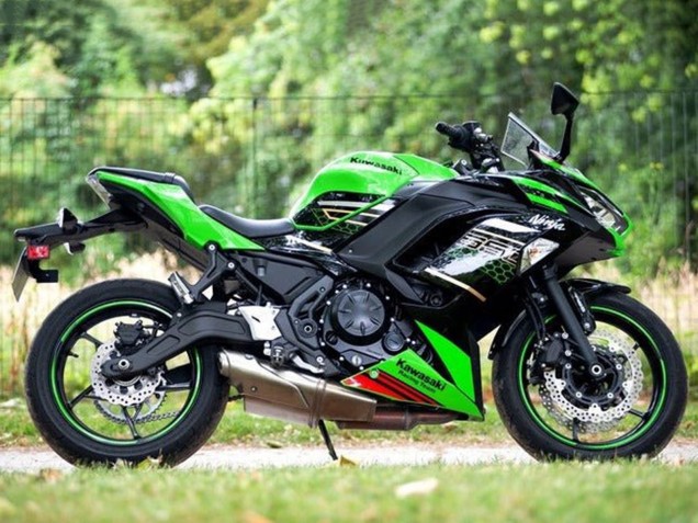 Comprare Carena Moto Kawasaki Ninja 650 EX650 2020-2025 - Verde Nero Rosso Honeycomb