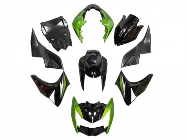 Comprare Carena Moto Kawasaki Z1000 2007-2009 - Verde Nero Lucido Argento